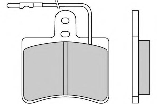 Комплект тормозных колодок, дисковый тормоз E.T.F. 12-0086