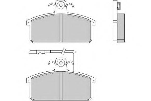 Комплект тормозных колодок, дисковый тормоз E.T.F. 12-0265-2
