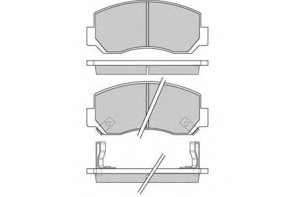 Комплект тормозных колодок, дисковый тормоз E.T.F. 12-0727