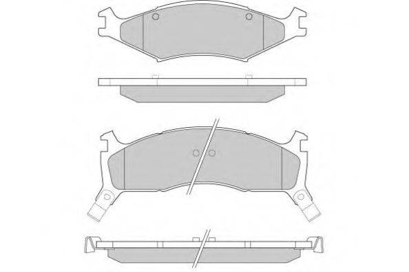 Комплект тормозных колодок, дисковый тормоз E.T.F. 21892