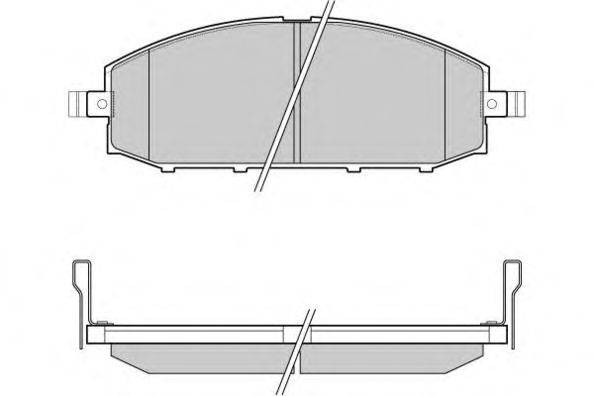 Комплект тормозных колодок, дисковый тормоз E.T.F. 12-1007
