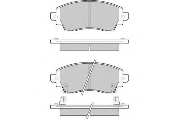 Комплект тормозных колодок, дисковый тормоз E.T.F. 121053