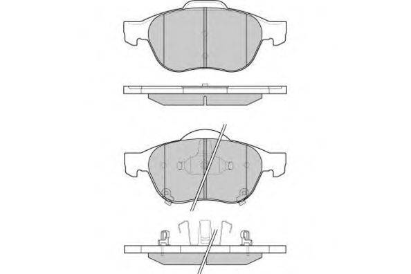 Комплект тормозных колодок, дисковый тормоз E.T.F. 12-1085
