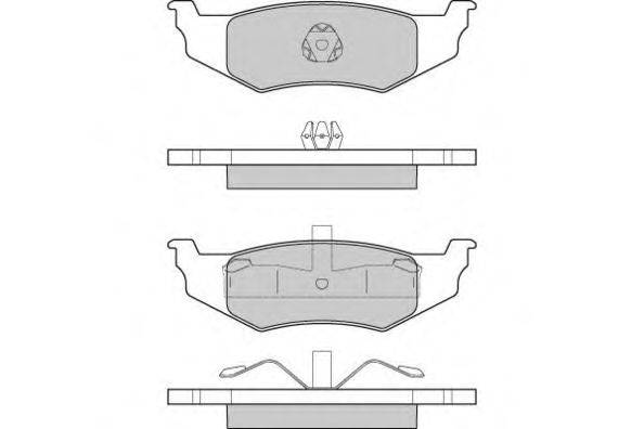 Комплект тормозных колодок, дисковый тормоз E.T.F. 12-1216