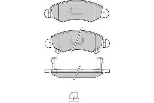 Комплект тормозных колодок, дисковый тормоз E.T.F. 23606
