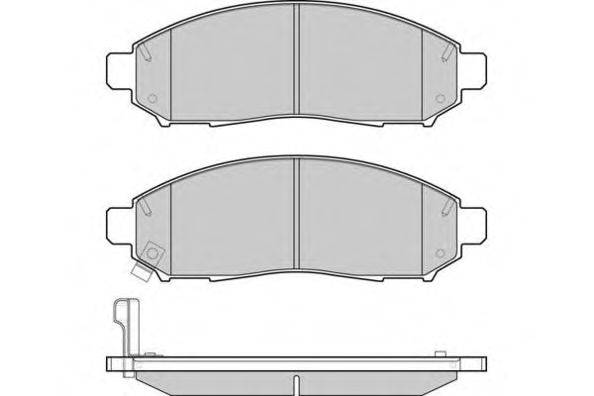 Комплект тормозных колодок, дисковый тормоз E.T.F. 24228