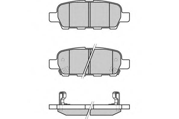 Комплект тормозных колодок, дисковый тормоз E.T.F. 12-1351