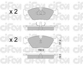 Комплект тормозных колодок, дисковый тормоз CIFAM 822-091-0