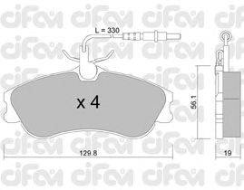Комплект тормозных колодок, дисковый тормоз CIFAM 822-217-0