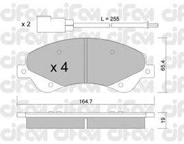 Комплект тормозных колодок, дисковый тормоз CIFAM 822-679-0