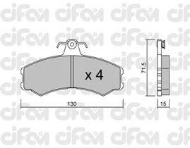 Комплект тормозных колодок, дисковый тормоз CIFAM 822-031-1