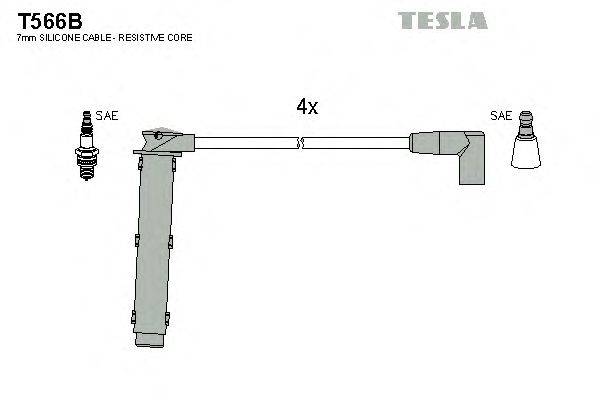 Комплект проводов зажигания TESLA T566B