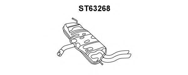 Глушитель выхлопных газов конечный VENEPORTE ST63268