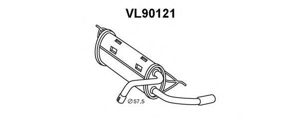 Глушитель выхлопных газов конечный VENEPORTE VL90121