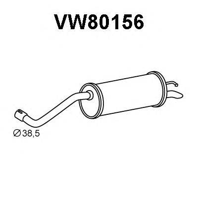 Глушитель выхлопных газов конечный VENEPORTE VW80156