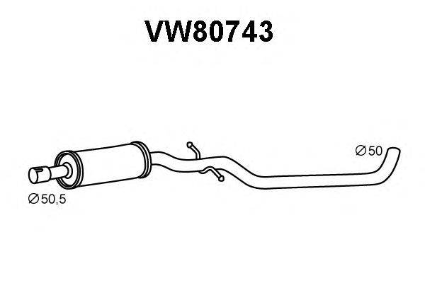 Предглушитель выхлопных газов VENEPORTE VW80743