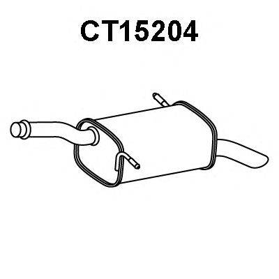 Глушитель выхлопных газов конечный VENEPORTE CT15204