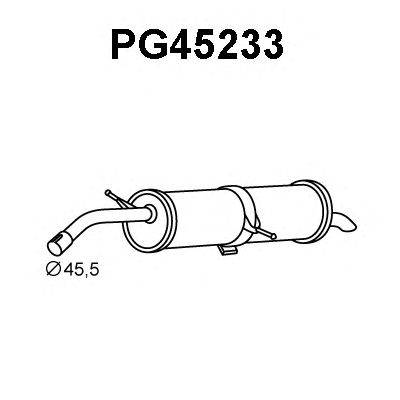 Глушитель выхлопных газов конечный VENEPORTE PG45233