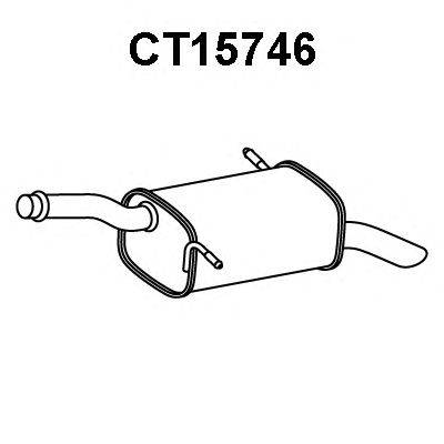 Глушитель выхлопных газов конечный VENEPORTE CT15746