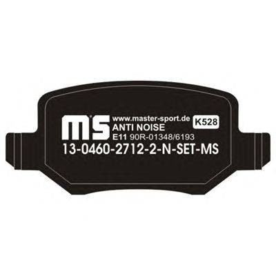 Комплект тормозных колодок, дисковый тормоз MASTER-SPORT 13-0460-2712-2N-SET-MS