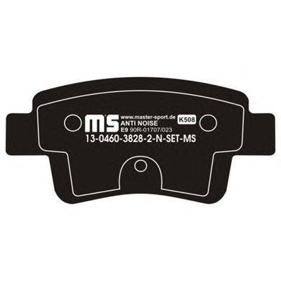 Комплект тормозных колодок, дисковый тормоз MASTER-SPORT 13-0460-3828-2N-SET-MS