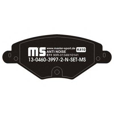 Комплект тормозных колодок, дисковый тормоз MASTER-SPORT 13-0460-3997-2N-SET-MS