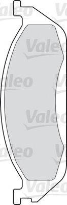 Комплект тормозных колодок, дисковый тормоз VALEO 598442