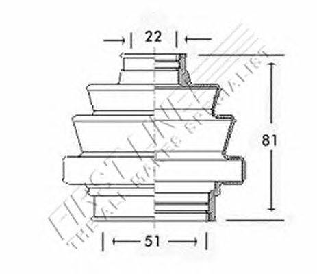 Пыльник, приводной вал FIRST LINE FCB2400