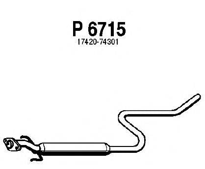 Средний глушитель выхлопных газов FENNO P6715