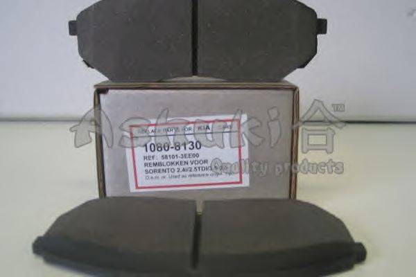 Комплект тормозных колодок, дисковый тормоз ASHUKI 10808130