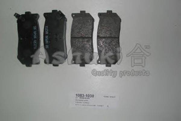 Комплект тормозных колодок, дисковый тормоз ASHUKI 1083-1030