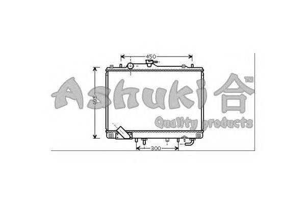 Радиатор, охлаждение двигателя ASHUKI C551-08