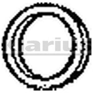 Уплотнительное кольцо, труба выхлопного газа KLARIUS 410243