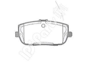 Комплект тормозных колодок, дисковый тормоз IPS Parts IBR-1311