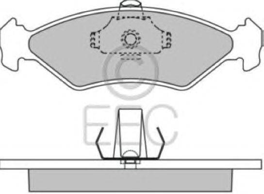 Комплект тормозных колодок, дисковый тормоз EEC BRP0882
