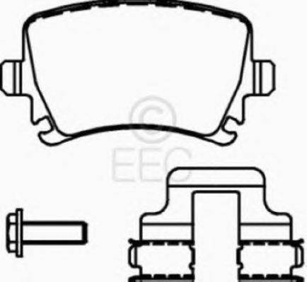 Комплект тормозных колодок, дисковый тормоз EEC BRP3225