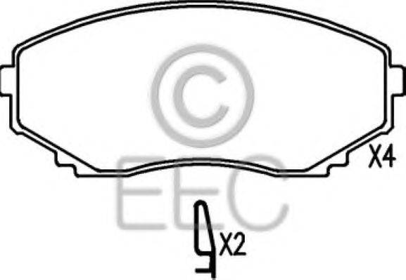 Комплект тормозных колодок, дисковый тормоз EEC BRP1026