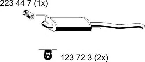 Глушитель выхлопных газов конечный ERNST 142229