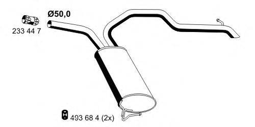 Глушитель выхлопных газов конечный ERNST 048026