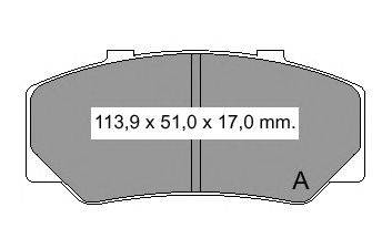 Комплект тормозных колодок, дисковый тормоз VEMA 833150