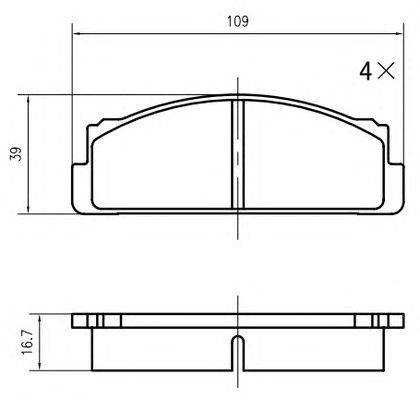 Комплект тормозных колодок, дисковый тормоз VEMA K614401