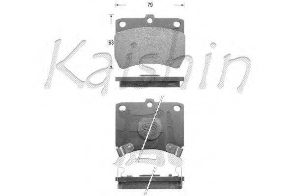 Комплект тормозных колодок, дисковый тормоз KAISHIN D3050
