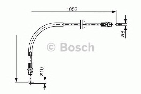 Трос, стояночная тормозная система BOSCH 1 987 477 186