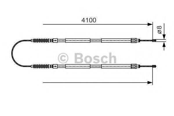 Трос, стояночная тормозная система BOSCH 1 987 482 005