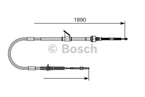 Трос, стояночная тормозная система BOSCH BC960