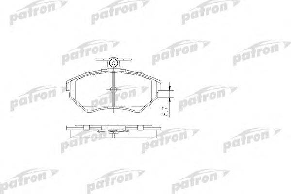 Комплект тормозных колодок, дисковый тормоз PATRON PBP1312