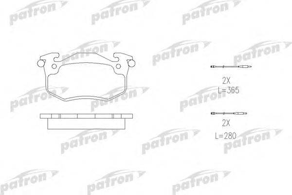 Комплект тормозных колодок, дисковый тормоз PATRON PBP537