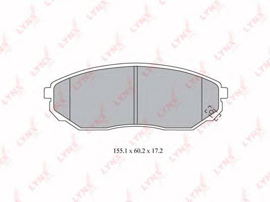 Комплект тормозных колодок, дисковый тормоз LYNXauto BD-4411