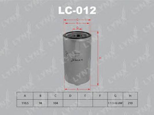 Масляный фильтр LYNXauto LC-012