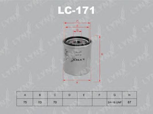 Масляный фильтр LYNXauto LC-171